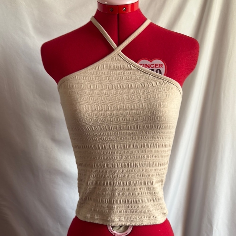 Old Navy Cream Halter Tank Top sm156